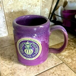 Deneen Pottery Purple with Plum/White Retro Logo Mug